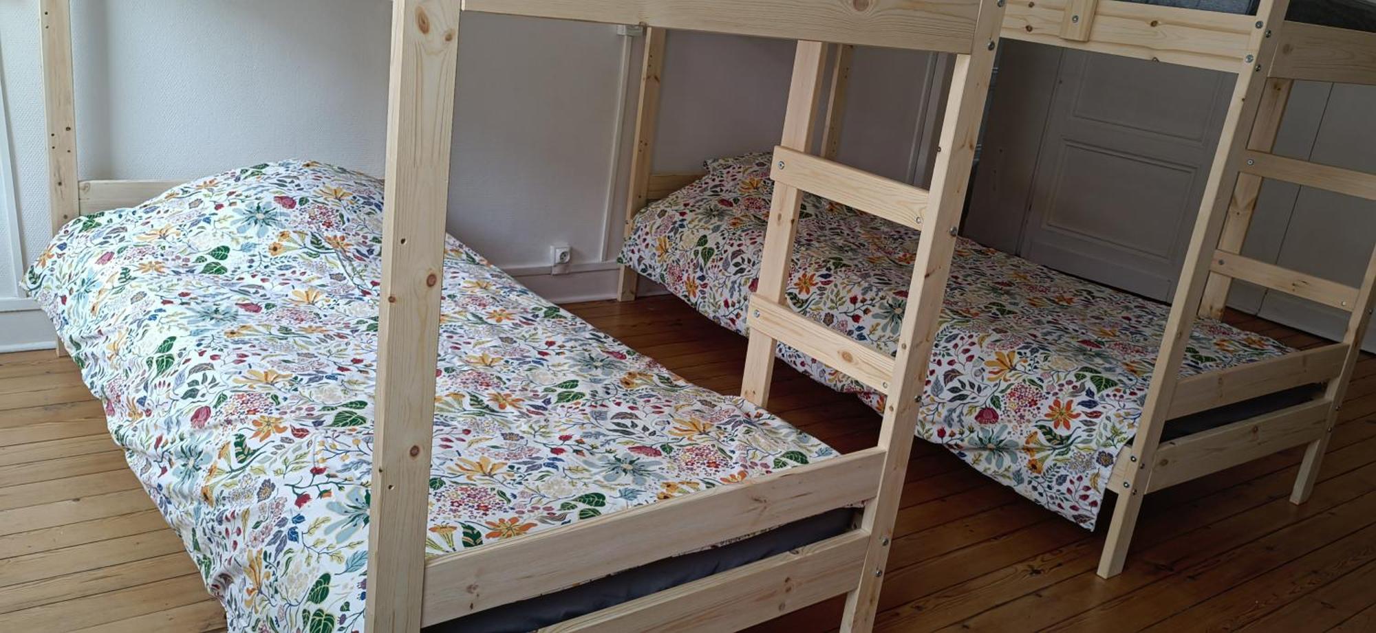 Bed In 6-Bed Mixed Dormitory Le Jardin Cafe ボルドー エクステリア 写真